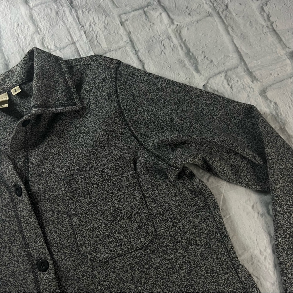 L L Bean 100% cotton Button Front Shirt Marled Size Small